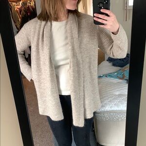 Cozy Beige Open-Front Sweater